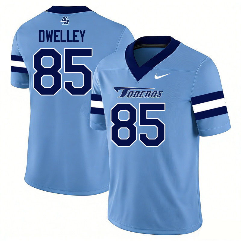 San Diego Toreros #85 Ross Dwelley College Football Jerseys,Uniforms-Light Blue